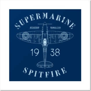 Spitfire Blueprint Posters and Art